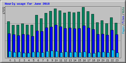 Hourly usage for June 2018